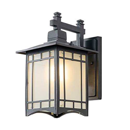 Outdoor Lantern Black Waterproof Wall Lamp Retro wall lamp Aluminum Sconce